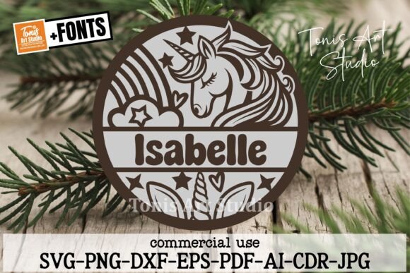 Download Unicorn Name Sign SVG Laser Cut File - Unicorn name sign Collection