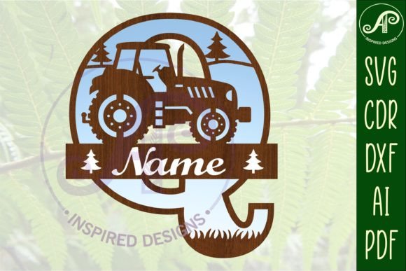 Download Tractor Monogram SVG Letter Q Cut File - Premium Bundle