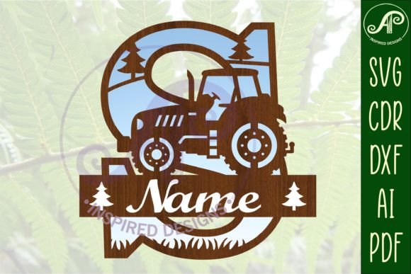 Download Tractor Monogram SVG Letter S Cut File - Premium Resources