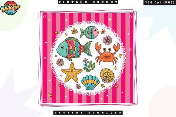 Download Ocean Animals Fish Crab Starfish PNG - Premium Bundle
