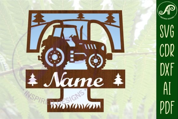 Download Tractor Monogram SVG Letter T Cut File - Premium Resources